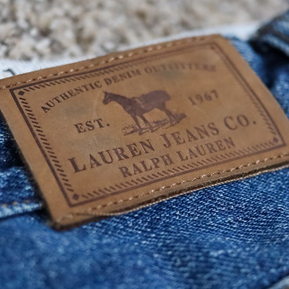 Lauren Ralph Lauren Jeans Women Plus 18W Blue Paisley Graphic Print Denim Y2K - Picture 9 of 9